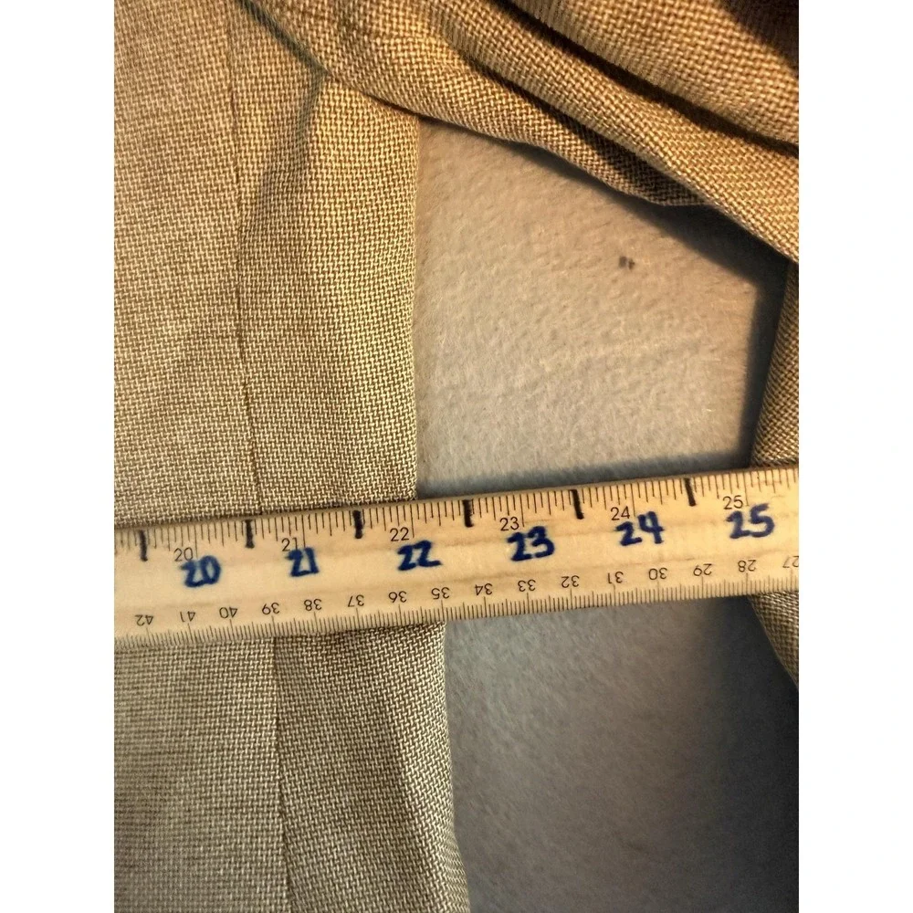 Brooks Brothers 1818 Madison Blazer Sport Coat Mens 46R Beige Wool Reda Jacket